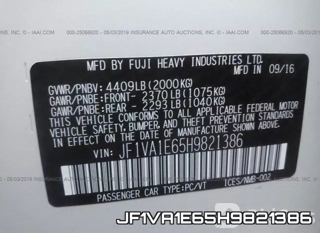 JF1VA1E65H9821386 фото 10