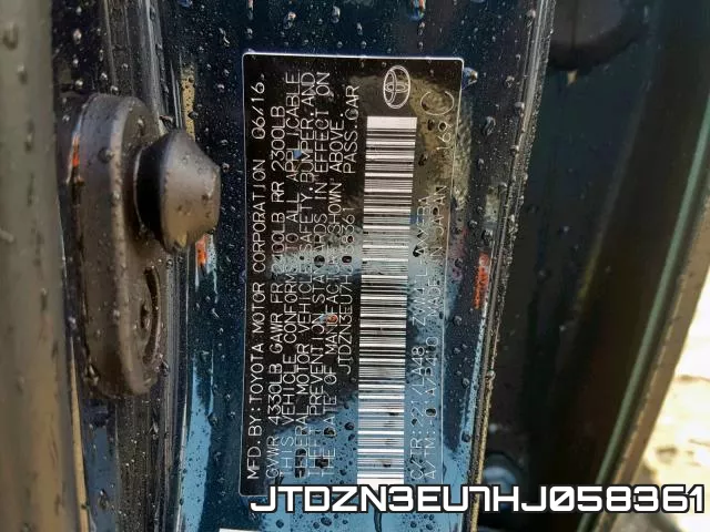 JTDZN3EU7HJ058361 фото 2