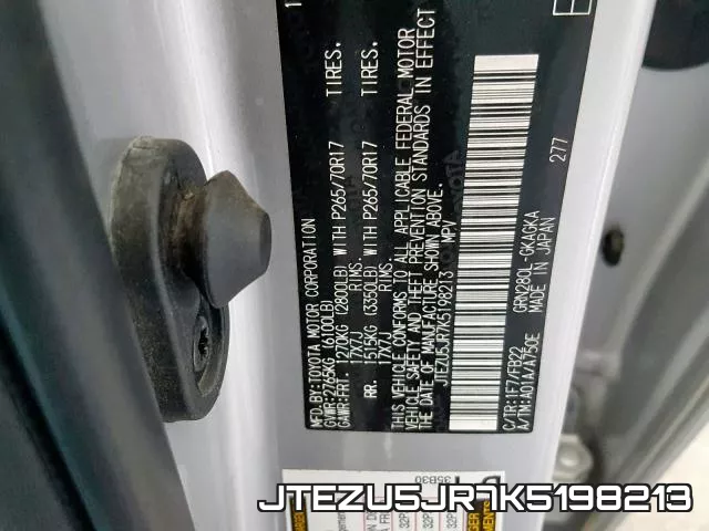 JTEZU5JR7K5198213 фото 2