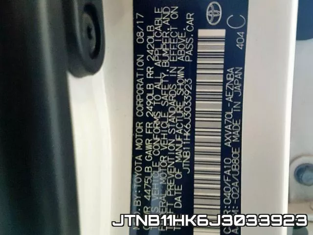 JTNB11HK6J3033923 фото 2