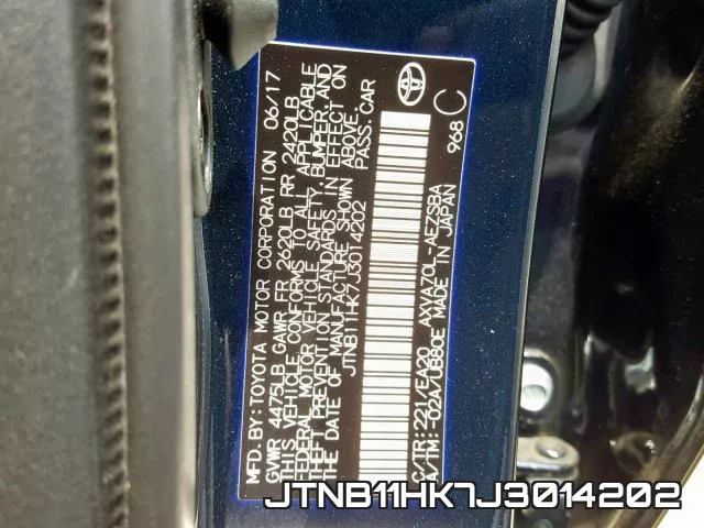JTNB11HK7J3014202 фото 2