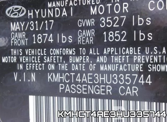 KMHCT4AE3HU335744 фото 10