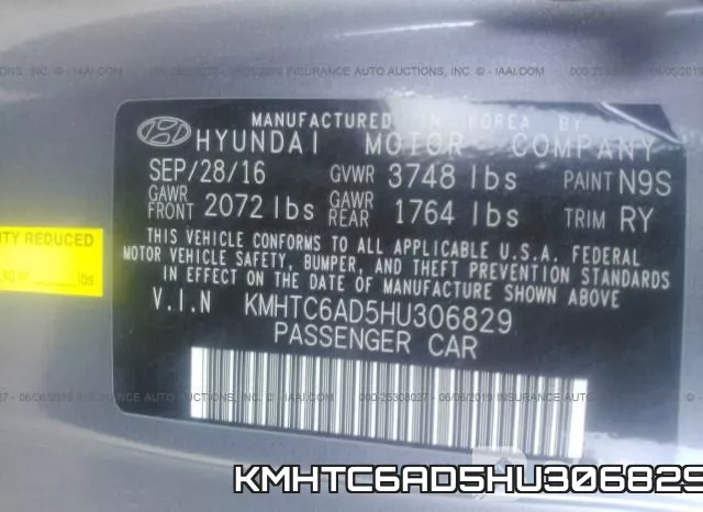 KMHTC6AD5HU306829 фото 10