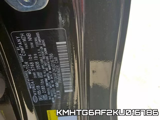 KMHTG6AF2KU016786 фото 2