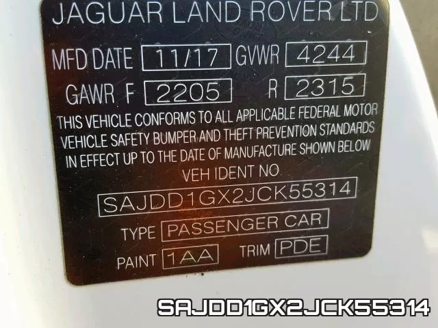 SAJDD1GX2JCK55314 фото 2