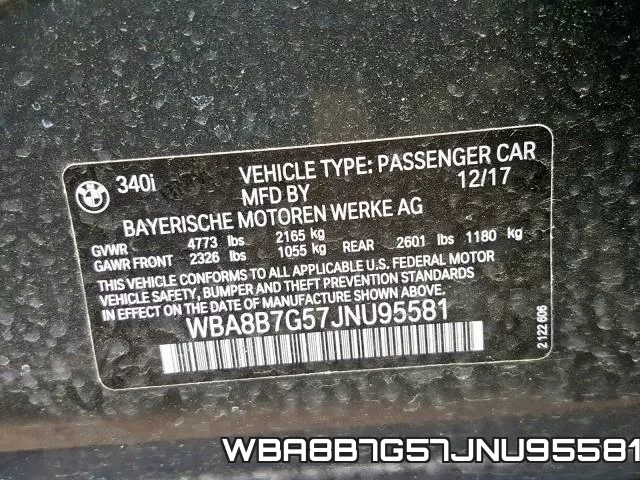WBA8B7G57JNU95581 фото 2
