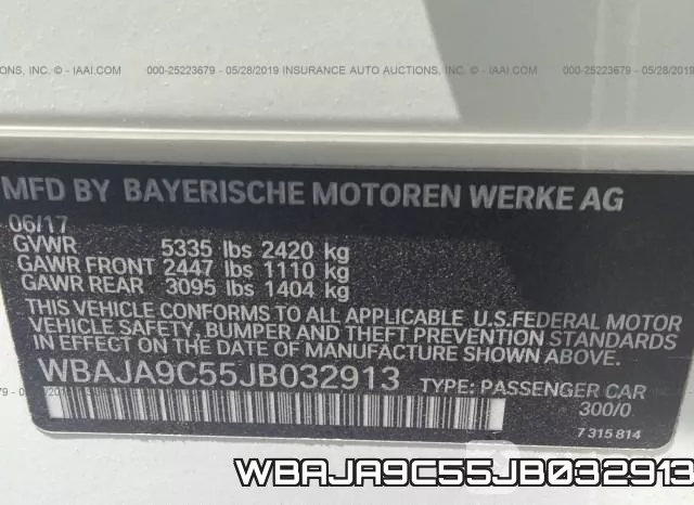 WBAJA9C55JB032913 фото 10