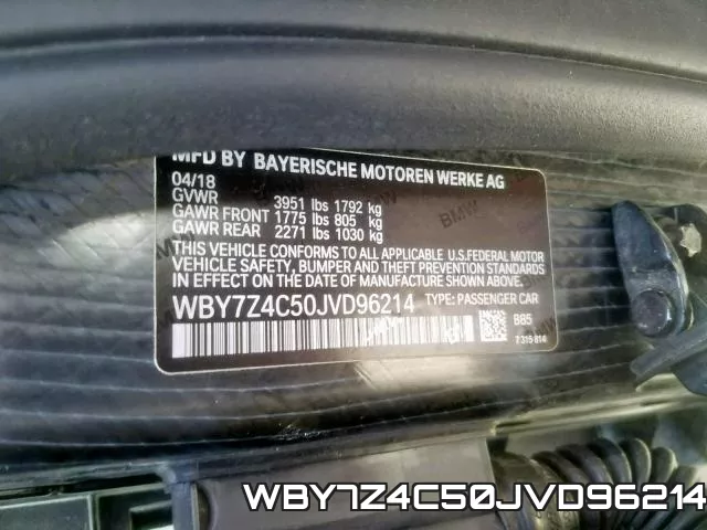 WBY7Z4C50JVD96214 фото 2