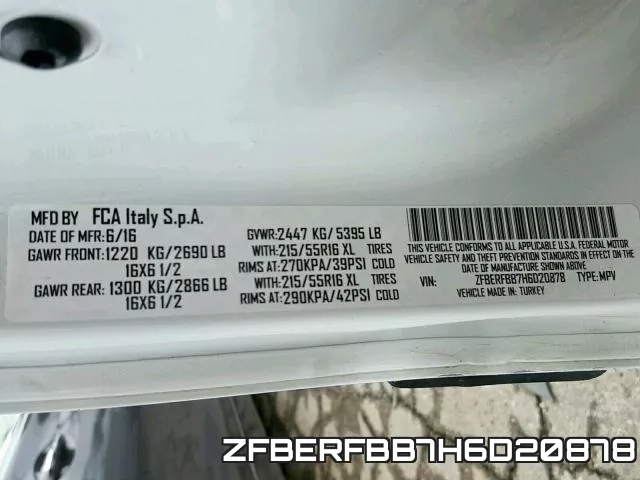 ZFBERFBB7H6D20878 фото 2