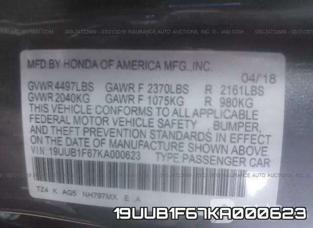 19UUB1F67KA000623 фото 10