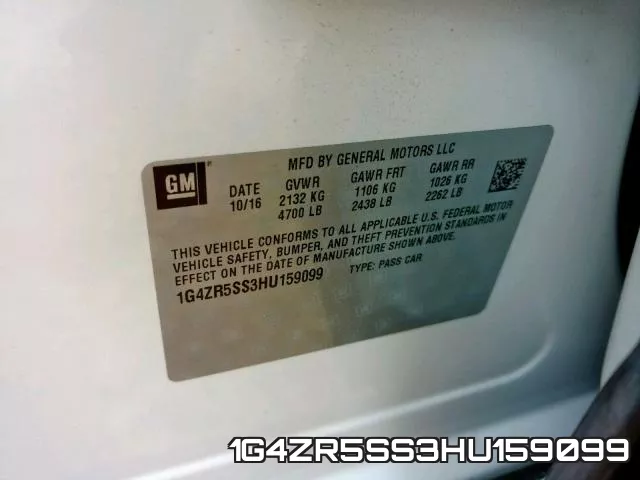 1G4ZR5SS3HU159099 фото 2