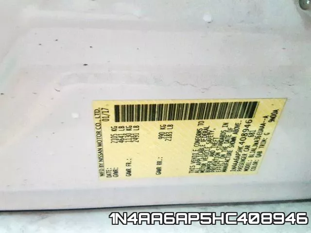 1N4AA6AP5HC408946 фото 2