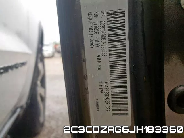2C3CDZAG6JH183360 фото 2