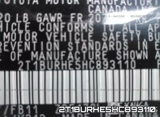 2T1BURHE5HC893110 фото 10