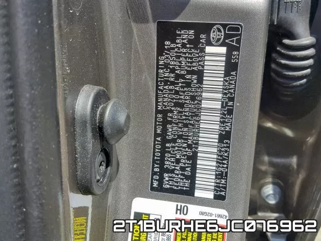 2T1BURHE6JC076962 фото 2