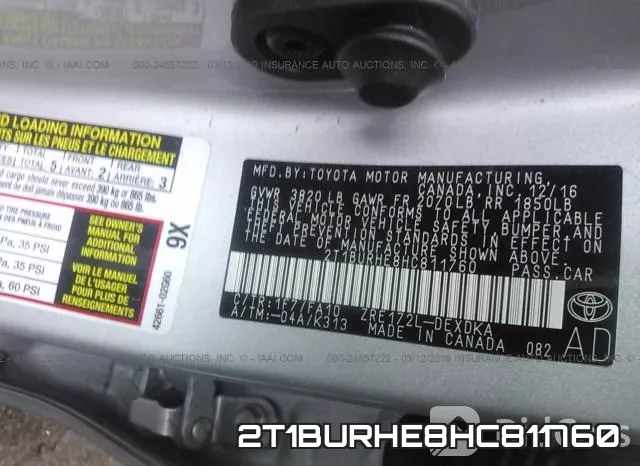 2T1BURHE8HC811760 фото 10