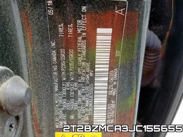 2T2BZMCA3JC155655 фото 2