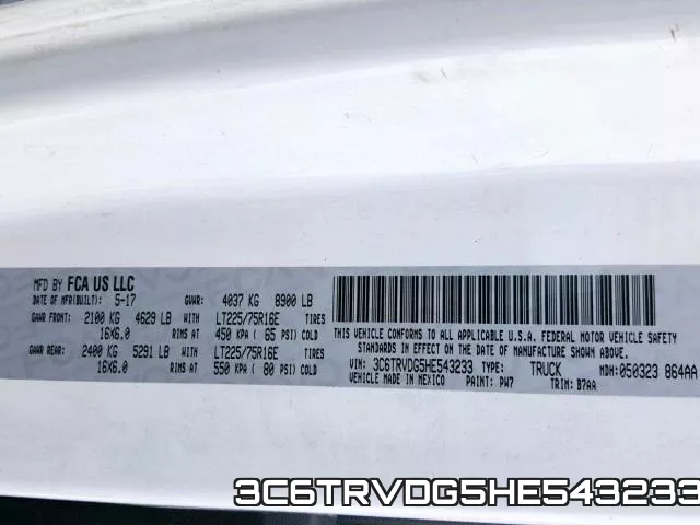 3C6TRVDG5HE543233 фото 2