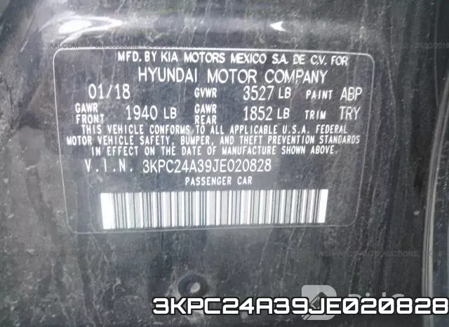 3KPC24A39JE020828 фото 10