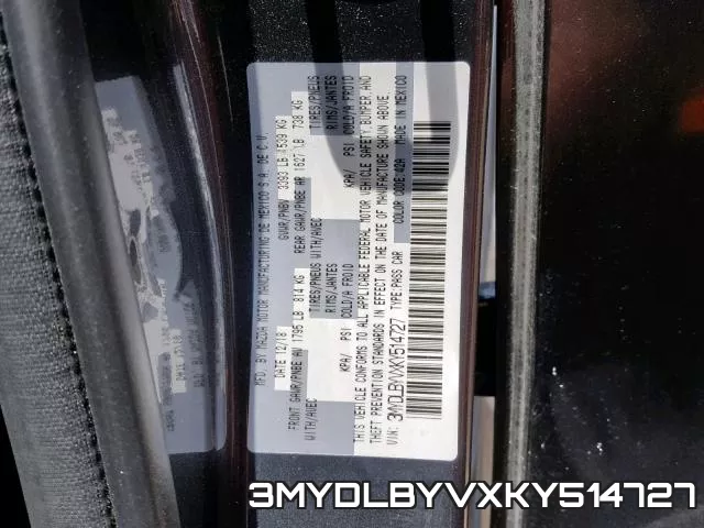 3MYDLBYVXKY514727 фото 2