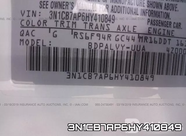 3N1CB7AP6HY410849 фото 10