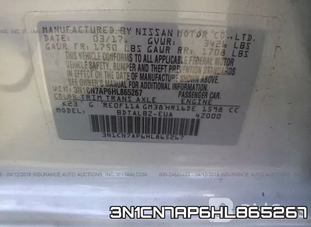 3N1CN7AP6HL865267 фото 10