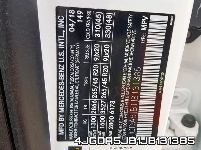 4JGDA5JB1JB131385 фото 2