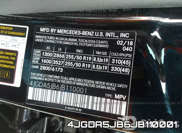 4JGDA5JB6JB110001 фото 10