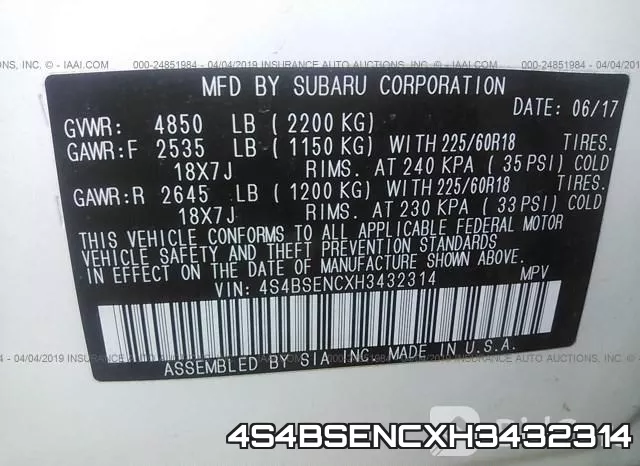 4S4BSENCXH3432314 фото 10
