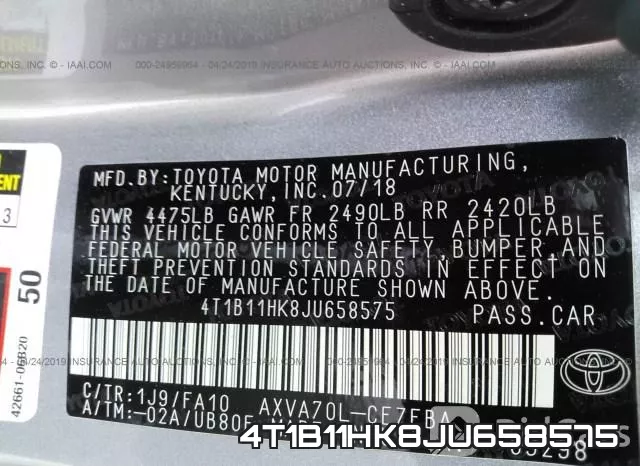 4T1B11HK8JU658575 фото 10