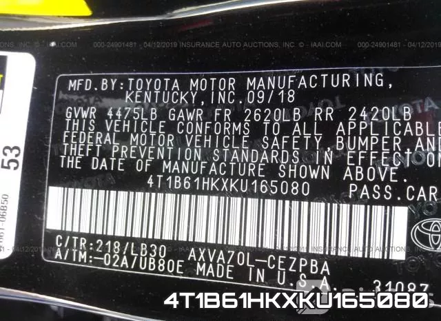 4T1B61HKXKU165080 фото 10