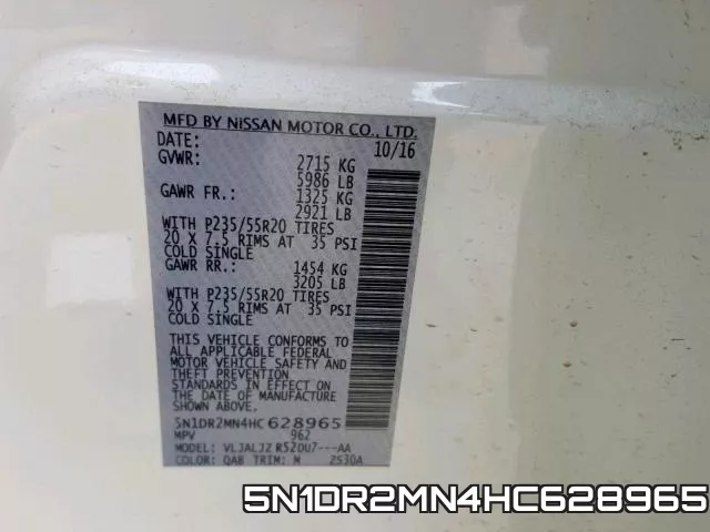 5N1DR2MN4HC628965 фото 2