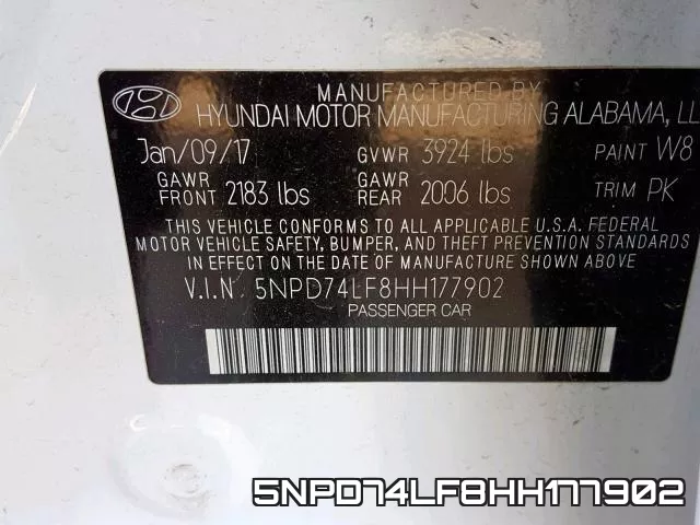 5NPD74LF8HH177902 фото 2