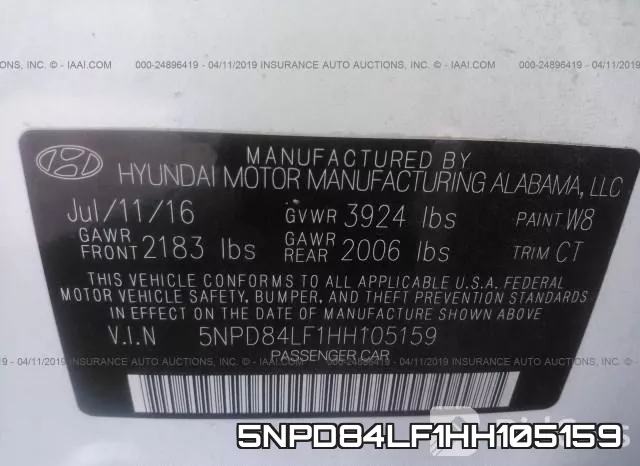 5NPD84LF1HH105159 фото 10