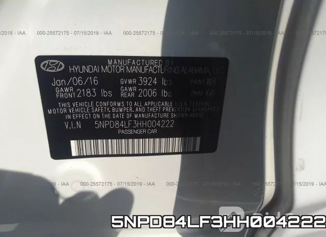 5NPD84LF3HH004222 фото 10