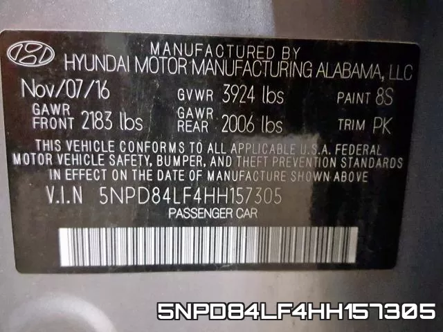 5NPD84LF4HH157305 фото 2