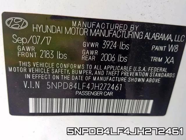 5NPD84LF4JH272461 фото 2