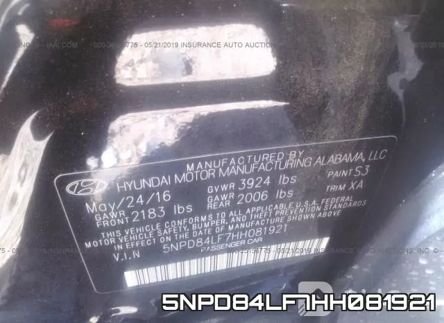 5NPD84LF7HH081921 фото 9