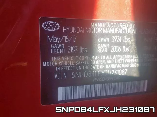 5NPD84LFXJH231087 фото 2