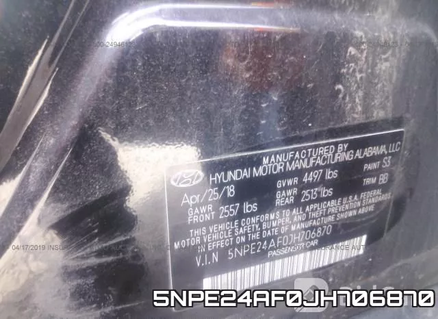 5NPE24AF0JH706870 фото 9
