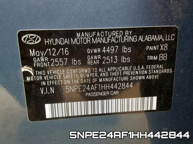 5NPE24AF1HH442844 фото 2