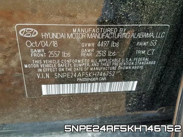5NPE24AF5KH746752 фото 2