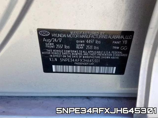 5NPE34AFXJH645301 фото 2