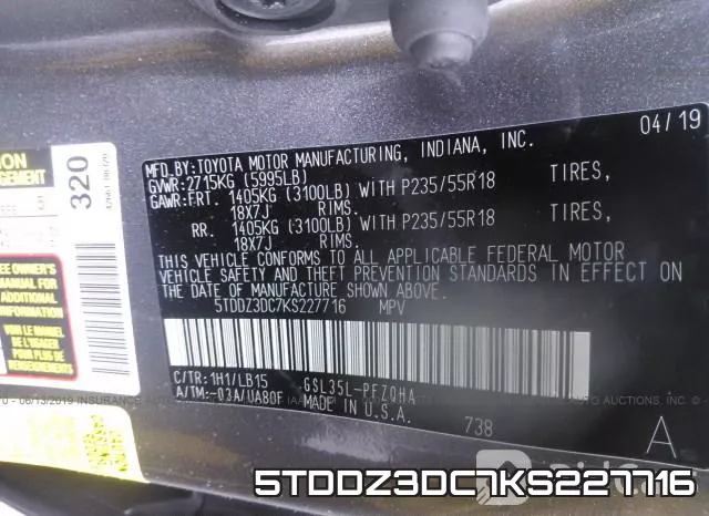 5TDDZ3DC7KS227716 фото 10