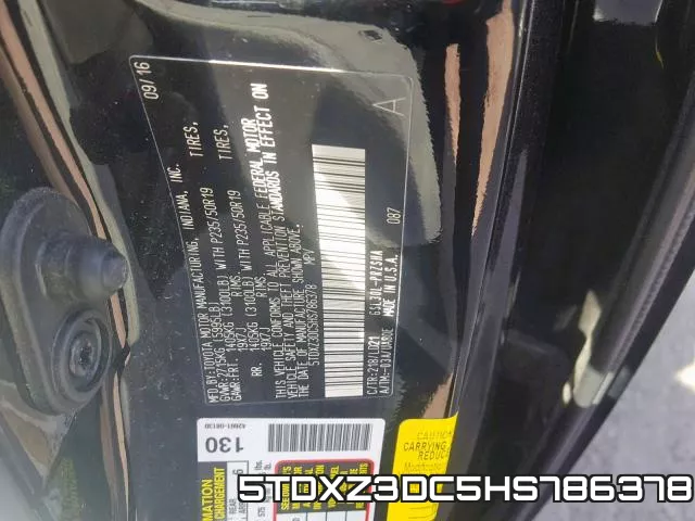 5TDXZ3DC5HS786378 фото 2