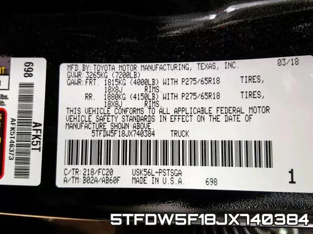 5TFDW5F18JX740384 фото 2