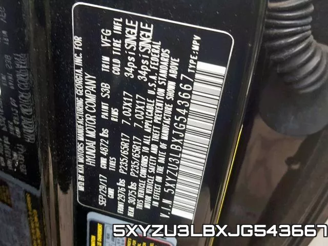 5XYZU3LBXJG543667 фото 2