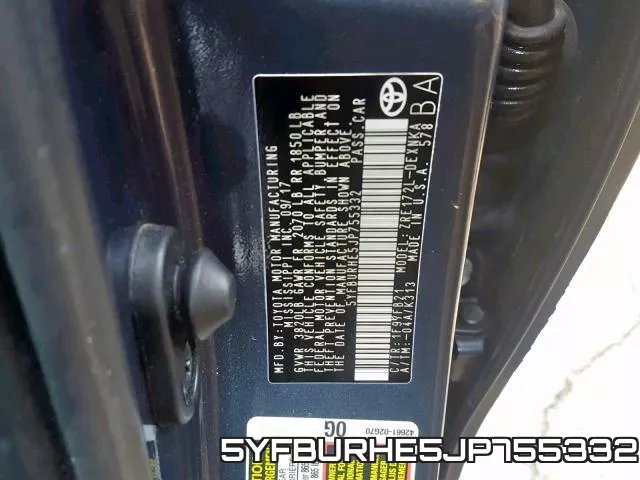 5YFBURHE5JP755332 фото 2