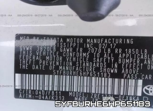 5YFBURHE6HP651183 фото 10