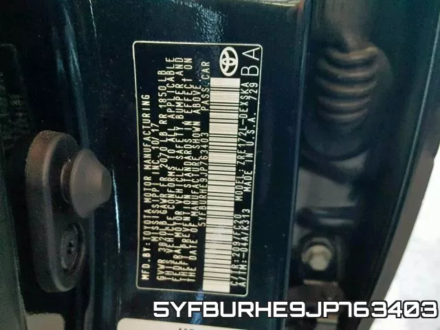 5YFBURHE9JP763403 фото 2